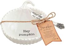 Mud Pie Thanksgiving Tidbit Set, bowl 4 3/4" x 4 1/2" | utensil 3 1/2", Pumpkin