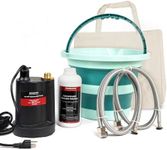 Tankless Water Heater Flushing Kit, MIZUDO Heater Cleaner with Concentrated Descaling Solution and 1/6HP Submersible Water Pump,3.7 Gallons Foldable Bucket Included, One Set for All Your Cleaning Need