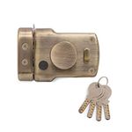 Godrej Rim Lock I ULCT Technology I 1CK Tribolt I for Home Main Door I for Outside Opening Door & Left/Right Handed Doors I 4 Keys I 5 Year Warranty I I Antique Brass Finish