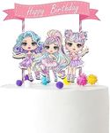 Cute Dolls Cake Topper for Girls | Dolls Birthday Party Supplies | Princess Dolls Theme Birthday Decorations