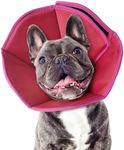 OUOBOB Dog Cone Collar After Surgery, Soft Dog Cone for Large Dogs, Adjustable Dog Recovery Cone Collar, Elizabethan Collar for Dogs Anti-Bite, Breathable Dog Surgery Cone Prevent Licking Wounds L