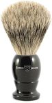 Edwin Jagger 3EJ876 Large Best Badger Shaving Brush, Imitation Ebony for use with Shaving Cream or Soap for Men