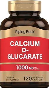 Piping Rock Calcium D-Glucarate 1000mg 120 Quick Release Capsules by PipingRock