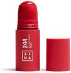 3INA MAKEUP - The No - Rules Stick 244 - Red Blush Stick Matte for Sensitive Eyes Lips & Cheeks with Hyaluronic Acid - Cream Blush for a Natural Finish - Vegan - Cruelty Free