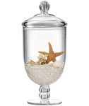 Frexmall Apothecary Jar with Airtight Lid in Premium Acrylic, Decorative Weddings Candy Buffet, Elegant Storage Jar, 36-Ounce