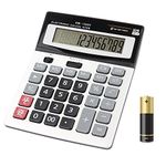 Calculators HIHUHEN Large Calculator Solar & Battery Power 12 Digit Display Multi-Functional Big Button for Business Office School Calculating (1 x Calculator)