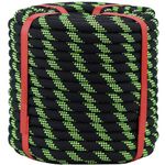 Double Braid Arborist Rope Black(1/2 in x 100 ft) Arborist Rigging Polyester Rope - 48 Strand PRope Swing for Tree Bull Rope for Outdoor, Climbing, Swing, Sailing