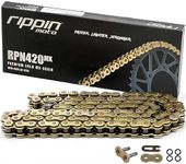 Rippin Moto RPN420MX 420 O-Ring Chain – 110 Links – Premium Gold Electric Dirt Bike Chain for Sur-Ron LBX & Talaria MX3 MX4 XXX, E-Ride PRO SS 2.0