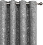 2 Pack: GoodGram? Sparkle Chic Thermal Blackout Curtain Panels - Assorted Colors (Grey)