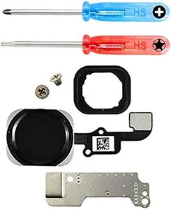MMOBIEL - Botón de Inicio con Cable Flexible Compatible con iPhone 6/6 Plus, Negro/Gris metálico
