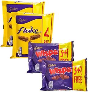 Cadbury Variety Selection | 8 Bars of Cadbury Flake & 8 Bars of Cadbury Wispa | 16 Bars Total