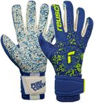 Reusch Pure Contact Fusion Goalkeeper Gloves, Blue/Yellow, Size 11