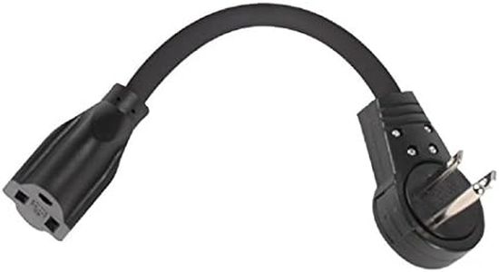 P-A000146N - 6" Extension Cord with Flat Rotating Plug - Black