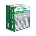 FilterBuy 20x25x5 AirKontrol Replacement AC Furnace Air Filters - AFB Gold Silver 8 - Pack of 2 Filters. Designed to Replace Dust Patroler DP2000.