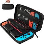 T Tersely Carry Case for Switch OLED and for Nintendo Switch with 20 Game Cards Holder, Protective Hard Portable Travel Bag Cover Shell Pouch Mesh Pockets for Accessories