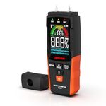 LASELION MS03 Wall Moisture Meter Pin & Pinless 2 in 1 Moisture Detector with Large Backlit Screen for Firewood,Walls,Building Materials