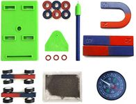 AOMAG Labs Junior Science Magnet Set for Education Science Experiment Tools Icluding Bar/Ring/Horseshoe/Compass Magnet