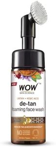 WOW Skin Science Ubtan Foaming Face Wash | Built in Brush for Deep Cleansing | Turmeric & Saffron | All Skin Types | Bright, Clear Skin | Paraben & Sulphates Free| Face Wash for Women & Men | 150 ml