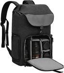 CADeN- Camera Backpack Canvas Camera Bag For Dslr Slr Mirrorless Camera With 14 Inch Laptop Compartment, Camera Case Compatible For Sony Canon Nikon Cameras And Lens Tripod Waterproof Black