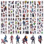 CHUKUA 12 Sheets Avengers Stickers, 3D Puffy Stickers for Children, Hero Stickers for Party Bags, Stickers for Boys, Movie Stickers for Skateboard, Laptop, Scrapbook, Bike, Car