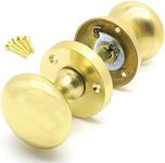 Golden Grace Polished Brass Mortice Sprung Door Knob Set Pack Pair