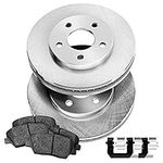 PowerSport Rear Brakes and Rotors Kit |Rear Brake Pads| Brake Rotors and Pads| Ceramic Brake Pads and Rotors |fits 2007-2012 Kia Rondo