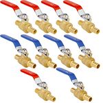 WHK 6/10 Pack PEX Ball Valve,1/2 Pex Shut Off Valve 1/2 Pex Valve Pex Ball Valve 1/2 shutoff Pex Fittings Pex Fittings 1/2 Inch Shut Off Valve Full Port-1/4" Turn Hot&Cold Handle Certificated