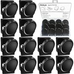 BamLue 12 Pieces Fridge Magnet Clips, Refrigerator Whiteboard Wall Fridge Memo Note Paper Clips, Colored Heavy Duty Metal Magnetic Clip for Photos, Pictures, Papers on Home & Office & Teaching, Black