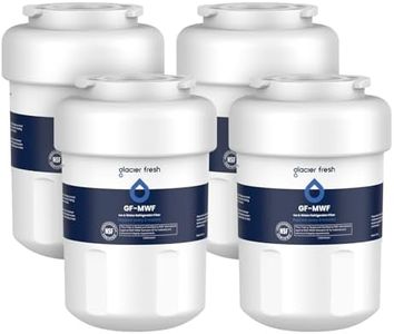 GLACIER FRESH MWF Water Filters for GE Refrigerators, NSF 42 Replacement for SmartWater MWFP, MWFA, GWF, HDX FMG-1, WFC1201, RWF1060, 197D6321P006, Kenmore 9991, 4 Pack