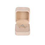 Fadcaer Velvet Ring Box Engagement Ring Box Ring Boxes for Jewellery Wedding Ring Box Wedding Day Engagement Gifts Earring Gift Box for Proposal Engagement Wedding Ceremony Men and Women (beige)