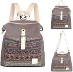 Backpack Purse Women Girls Canvas Backpack/Rucksack Convertible Shoulder bag Casual Daypack Medium