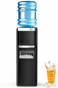 Electactic 2-in-1 Water Dispenser & Ice Maker, 5 Gallon Bottle Top Loading Hot and Cold Water Cooler, Child Safety Lock for Home, Office, Garage