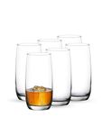 Ocean Ivory Hi Ball whiskey Glass Set, 370ml, Set of 6, Transparent