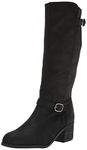 Bella Vita Women's Baina Equestrian Boot, Black, 7.5 Wide