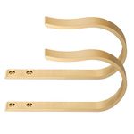 Warm Gold Curtain Drapery Holdbacks,2Pcs Solid Aluminum U Shaped Wall Mounted Curtain Tiebacks