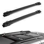 DNA MOTORING PT-ZTL-8071 Pair OE Style Aluminum Car Roof Rail Cross Bars Cargo Carrier, Black