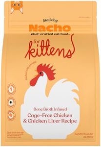 Made by Nacho Premium Dry Kibble Infused with Bone Broth 2lb bag Cat Food(Kitten Cage-Free Chicken and Chicken Liver)