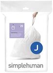 Simplehuman Code J 30-45L Custom Fit Bin Liners, White, CW0169