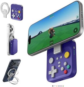 abxylute M4 Snap-On Mobile Gaming Controller for Android & iPhone, Lightweight Portable Phone Controller, Pocket-Sized Retro Emulator Gamepad Kickstand,Dual Joystick Turbo for Pro Gaming,Magnet Blue