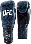 UFC Octagon Camo Boxing Gloves (Black, 10oz) MMA Sparring Training Gloves