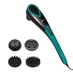 AGARO COMFORT Electric Handheld Full Body Hammer Massager with 5 Massage Heads, 5 mode & 6 speed settings for pain relief & relaxation