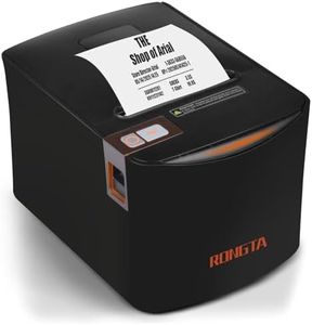 Rongta Thermal Receipt Printer, 80mm High-Speed POS Printer with Auto Cutter, 250mm/s, Ideal for Kitchen & Small Business, Compatible with Windows, Linux, MacOS