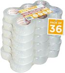 Tape King Clear Packing Tape - XL 110 Yards Per Roll (36 Rolls) - 1.88 Inch Wide Stronger & Thicker 2.7mil, Heavy Duty Adhesive Industrial Depot Tape for Moving Packaging Shipping and Commercial