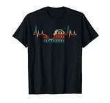 Roller Coaster Heartbeat Pulsline For Theme Park Lovers T-Shirt