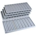 Findingking 50 Slot Bracelet Holder Watch Display Tray Gray Showcase