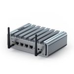 VENOEN Firewall Micro Appliance 2.5gbe Firewall mini PC Celeron J4125, 4x2.5GbE I225-V LAN Firewall Router PC, 8GB RAM 256GB SSD Fanless PC, AES-NI, HD, VGA, 2xUSB 3.0, SIM Slot, VPN Server