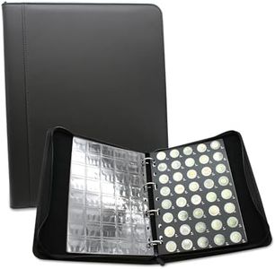DOJA Barcelona | Album Monedas 2 Euros | Libro para Coleccionar Conmemorativas de 2€ con Plantilla | 33x27x5cm | 480 Bolsillos para Euros | Archivador Monedas Numismatica de Cuero PU con Cremallera