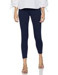 GO COLORS Women Navy Mid Rise Cotton Cropped Leggings - XL