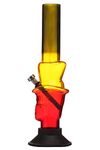 Metier 12 Inch Acrylic Water pipe Bong (30cm, Rasta Color)