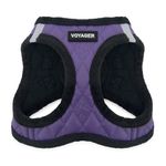 Voyager Step-in Plush Dog Harness – Soft Plush, Step in Vest Harness for Small and Medium Dogs by Best Pet Supplies - Harness (Purple Faux Leather), S (Chest: 14.5-16")